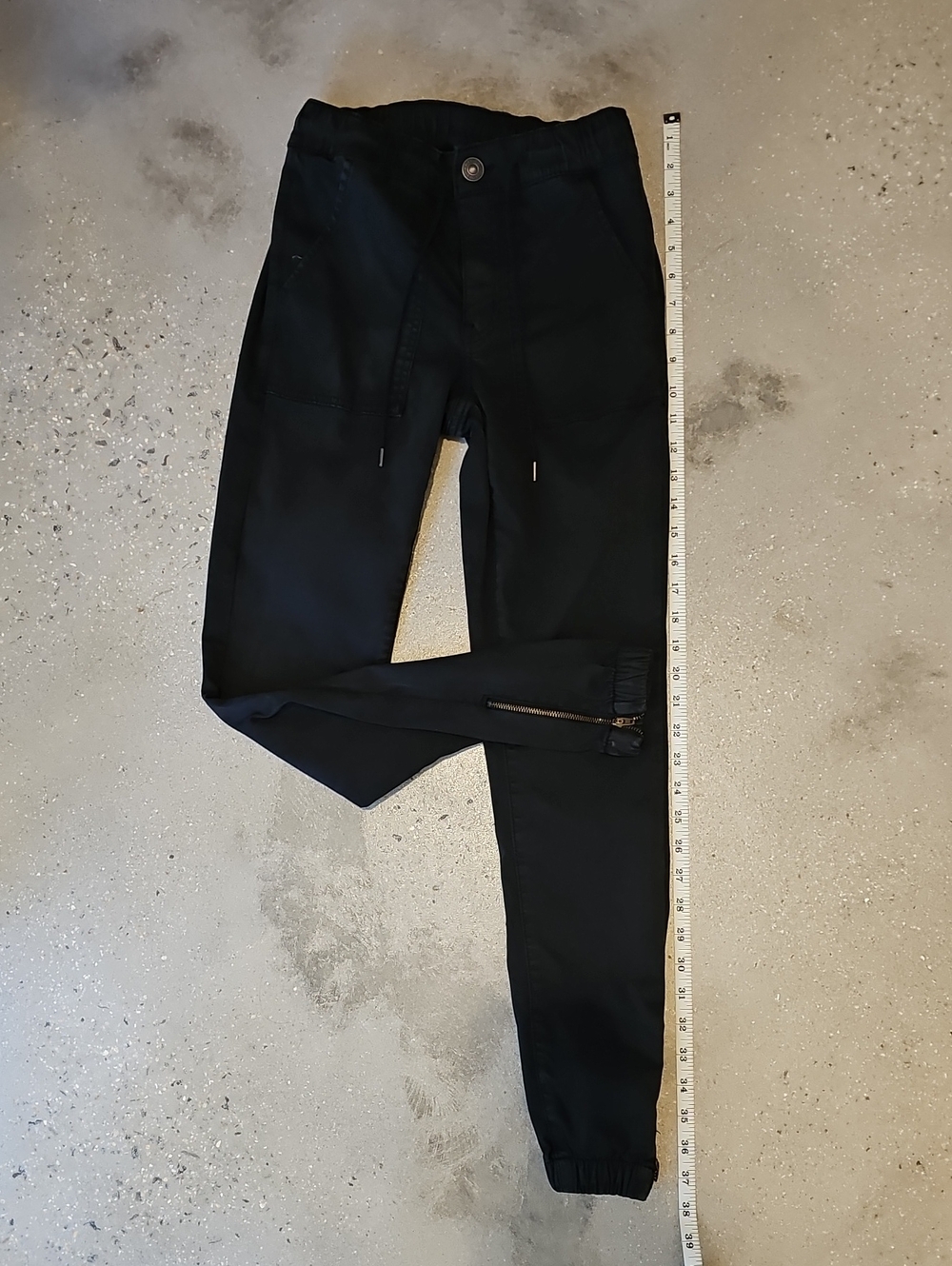 American Eagle Black Jogger Pants with Zip Detail Size 2